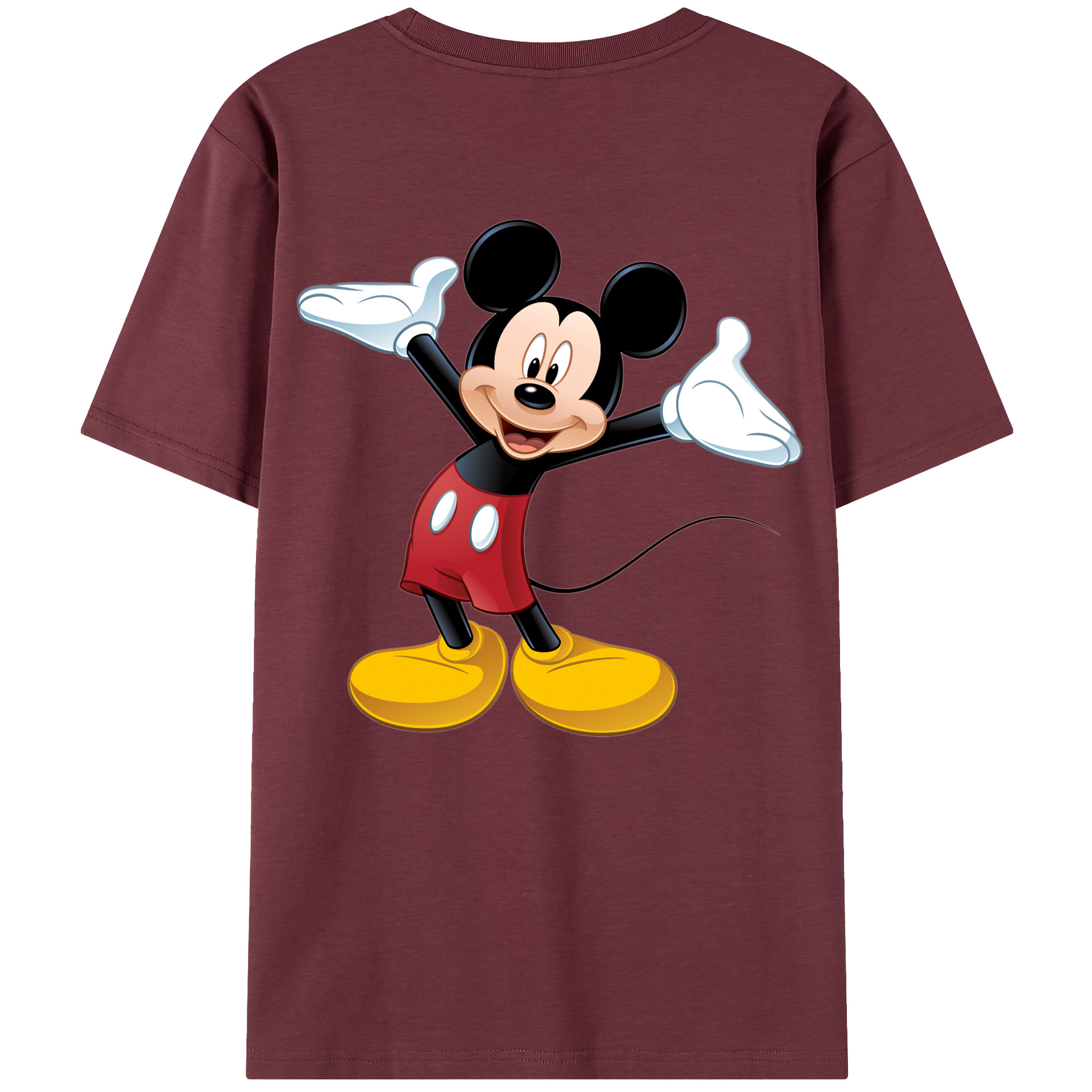 （画像用） ミッキーマウス Mickey Mouse 綿100％半袖Tシャツ（背面プリント）